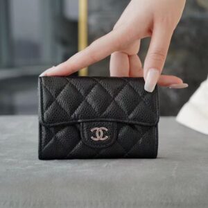 샤넬 캐비어 똑딱 카드지갑