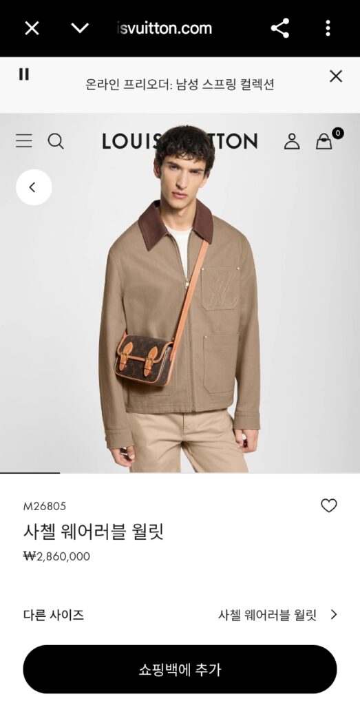 루이비통 사첼 웨어러블 월릿