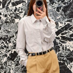 셀린느 스트라이프 박시셔츠