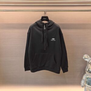 발렌시아가 남녀공용 반집업 후디