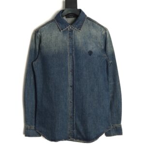 구찌 로고자수 데님셔츠