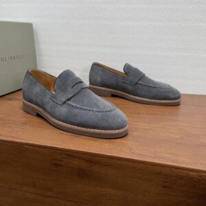 브루넬로 쿠치넬리 스웨이드 로퍼