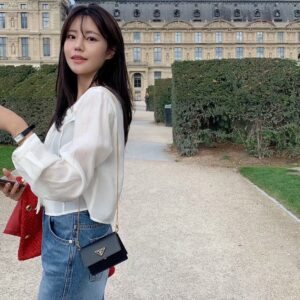 프라다 사피아노 스트랩 가죽카드홀더