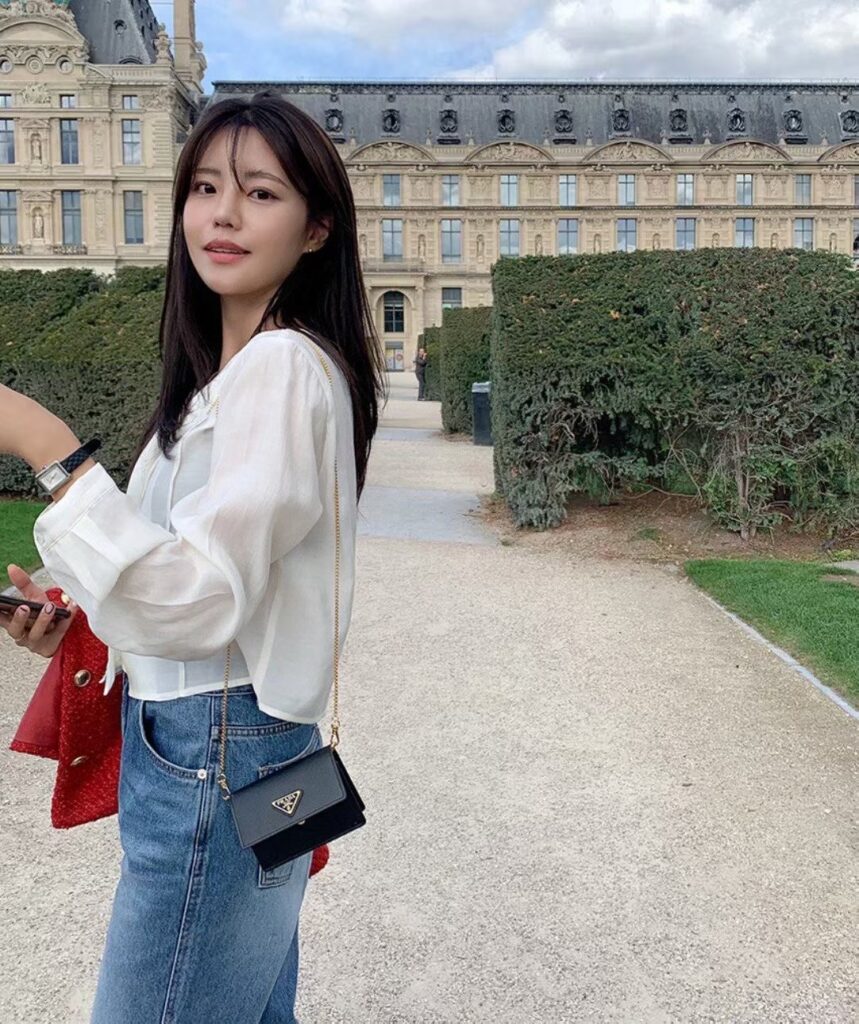 프라다 사피아노 스트랩 가죽카드홀더