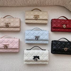 디올 마이디올 미니백 까나쥬 양가죽 리본