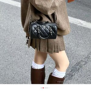 샤넬 25C 램스킨 스몰 볼링백