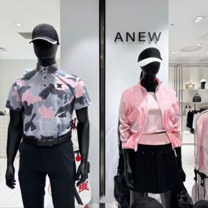 어뉴 남성 SM WAVE PATTERN SHORT T-SHIRT