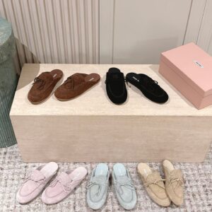 미우미우 빈티지 보우 스웨이드 뮬