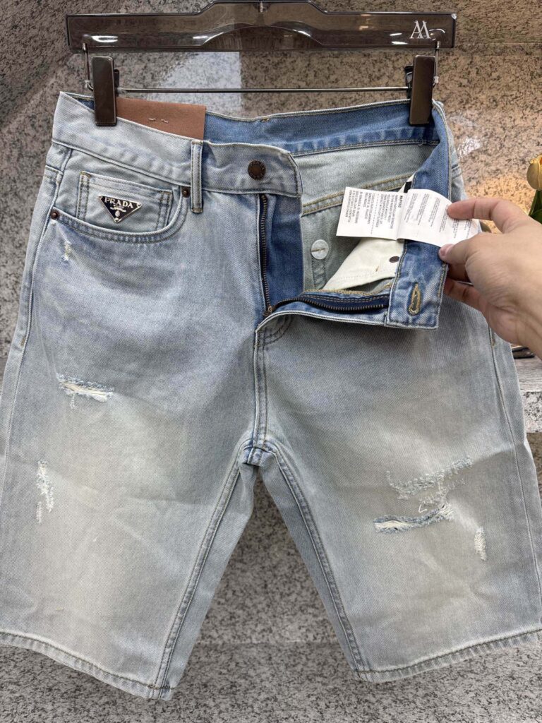 프라다 구제워싱 하프데님
