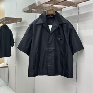 프라다 리나일론 루즈핏 셔츠