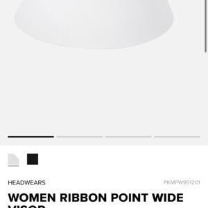 여성 리본 포인트 와이드 바이저