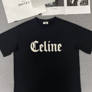 𝗖𝗘𝗟𝗜𝗡𝗘 고딕 자수 면 저지 루즈 티