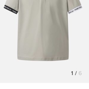 PXG 남성 컬러 콘트라스트 포인트 카라 숏 슬리브