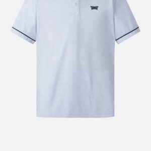 PXG 남성 투톤 프린트 카라 숏 슬리브