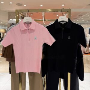 마크앤로나 여성 T-LINE HALF-ZIP SS KNIT POLO