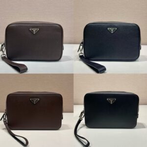 프라다 가죽 클러치