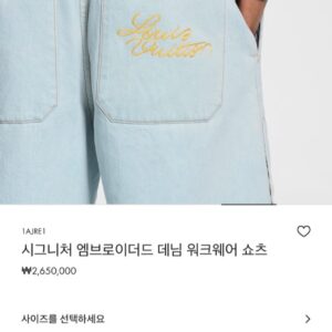 루이비통 엠브로에더드 하프 데님