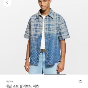 루이비통 로고 데님셔츠