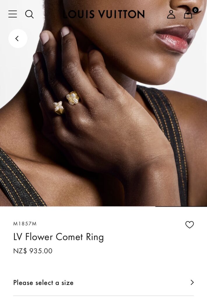 루이비통 Flower Comet Ring