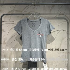 크롬하츠 여성 크로스 V네크 티셔츠