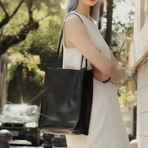 더로우 라지 투고 토트백 레더