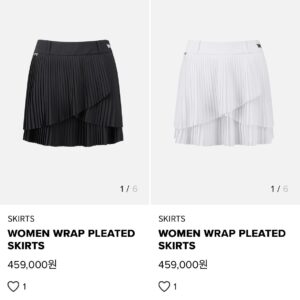 PXG 여성 랩 플리츠 스커트