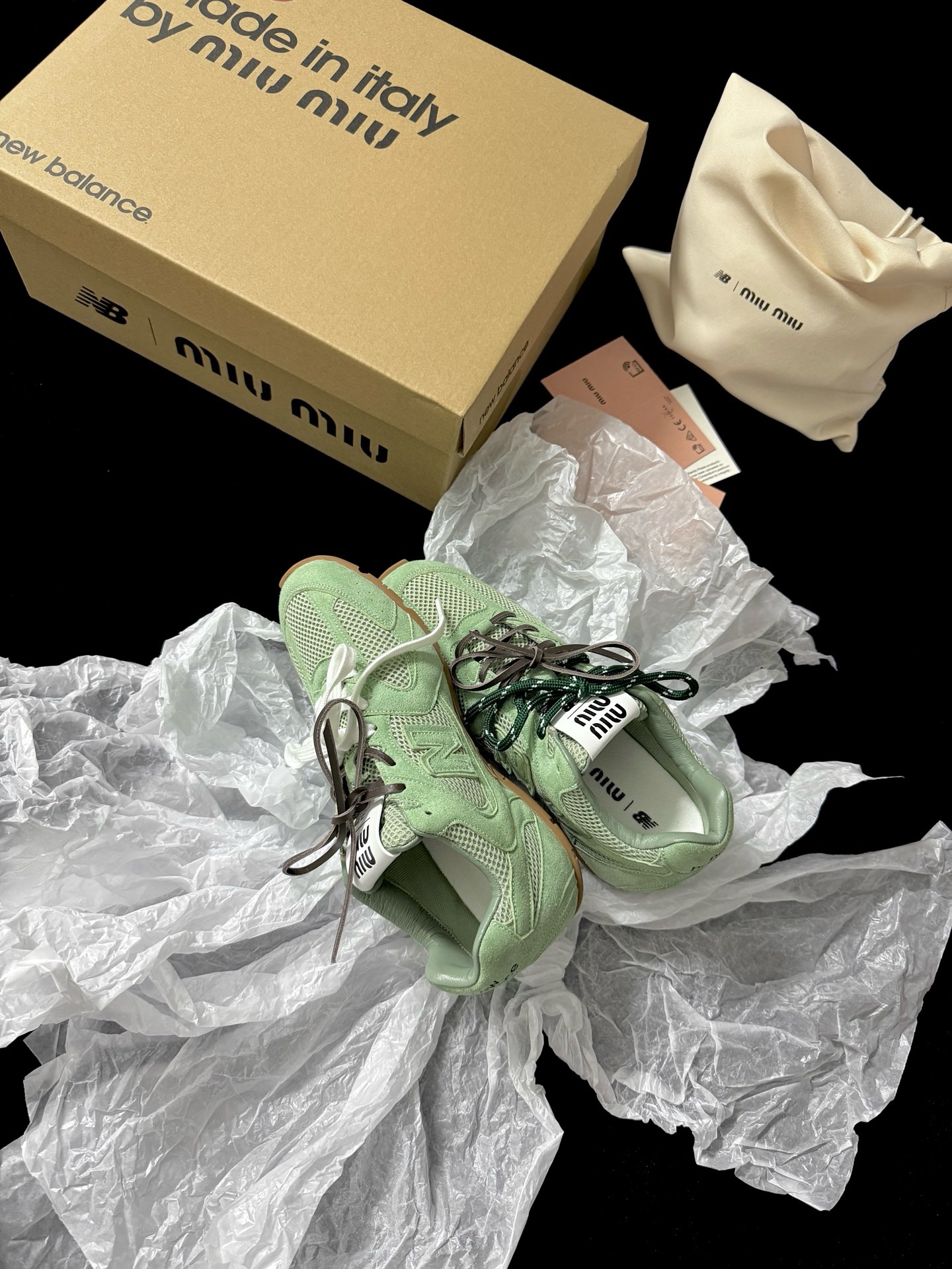 New Balance X Miu Miu 530 SL 매쉬 스니커즈 - 이미지 12