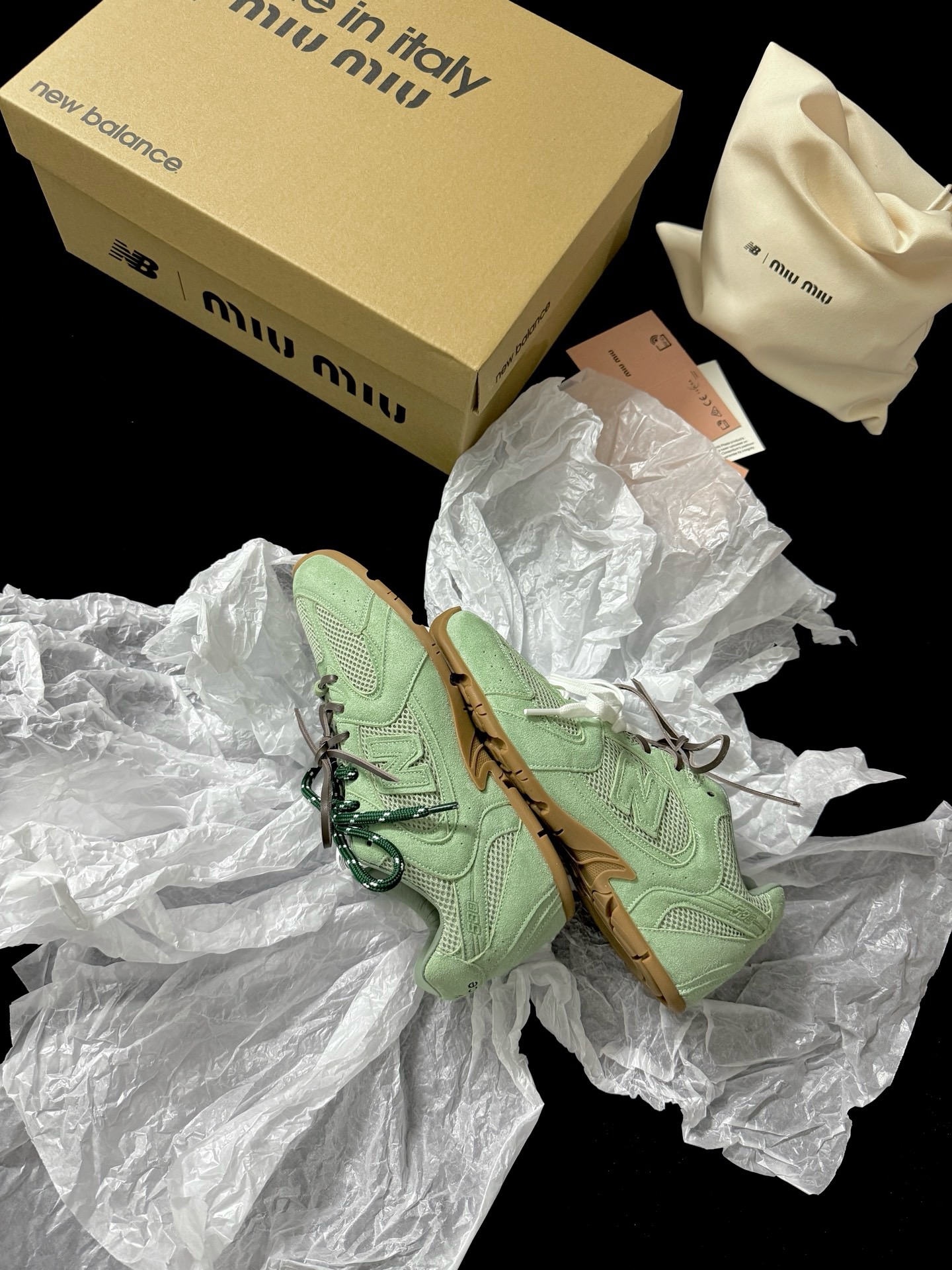 New Balance X Miu Miu 530 SL 매쉬 스니커즈 - 이미지 13