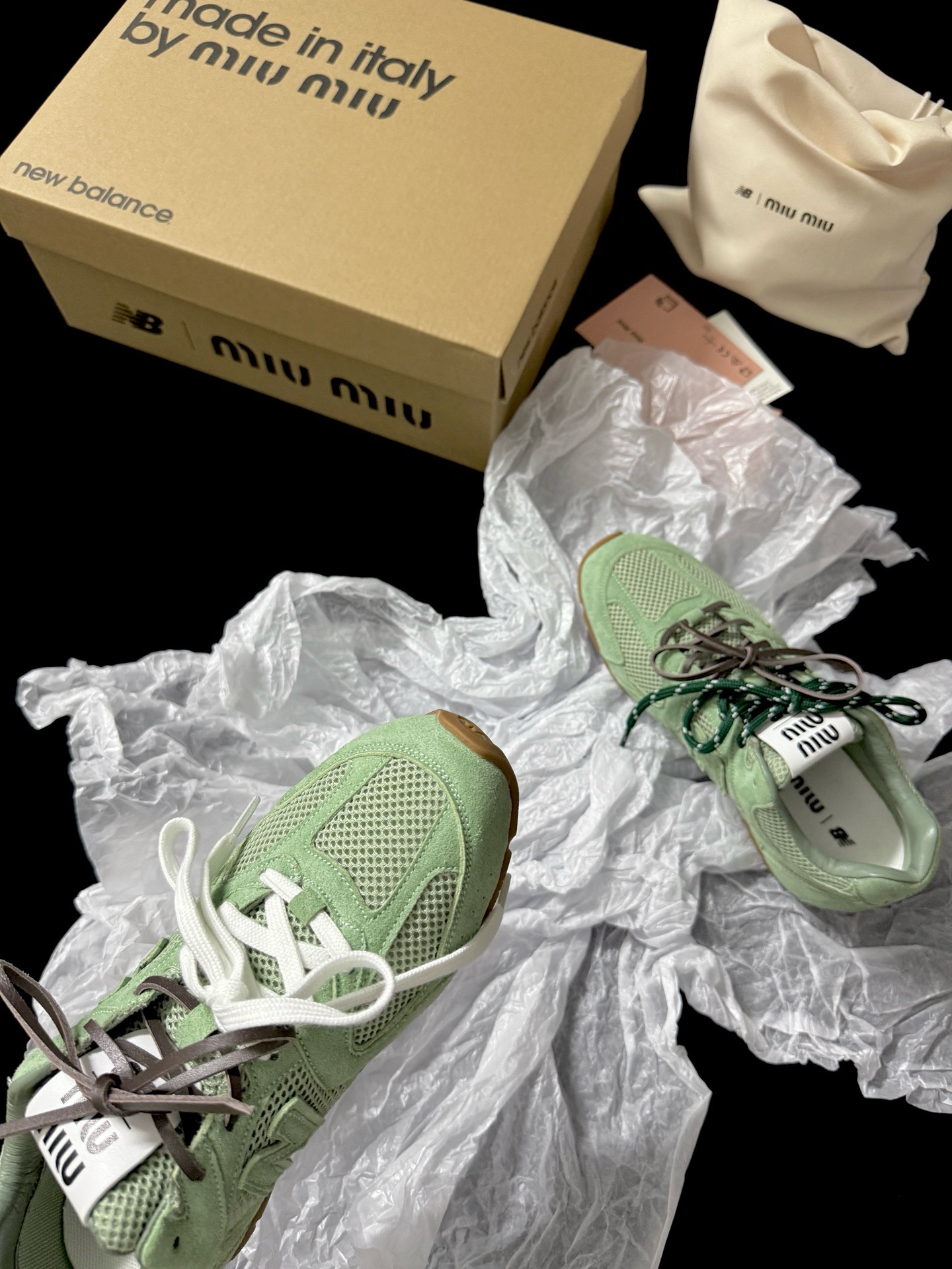 New Balance X Miu Miu 530 SL 매쉬 스니커즈 - 이미지 14