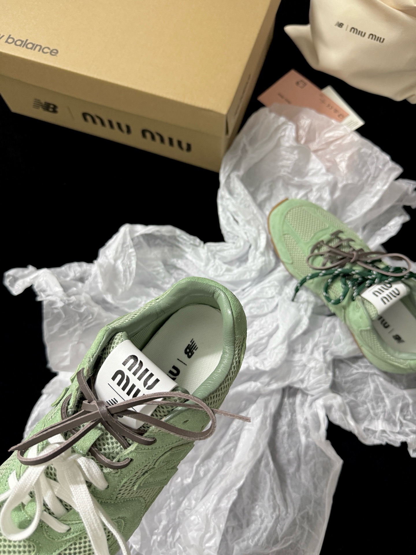 New Balance X Miu Miu 530 SL 매쉬 스니커즈 - 이미지 15