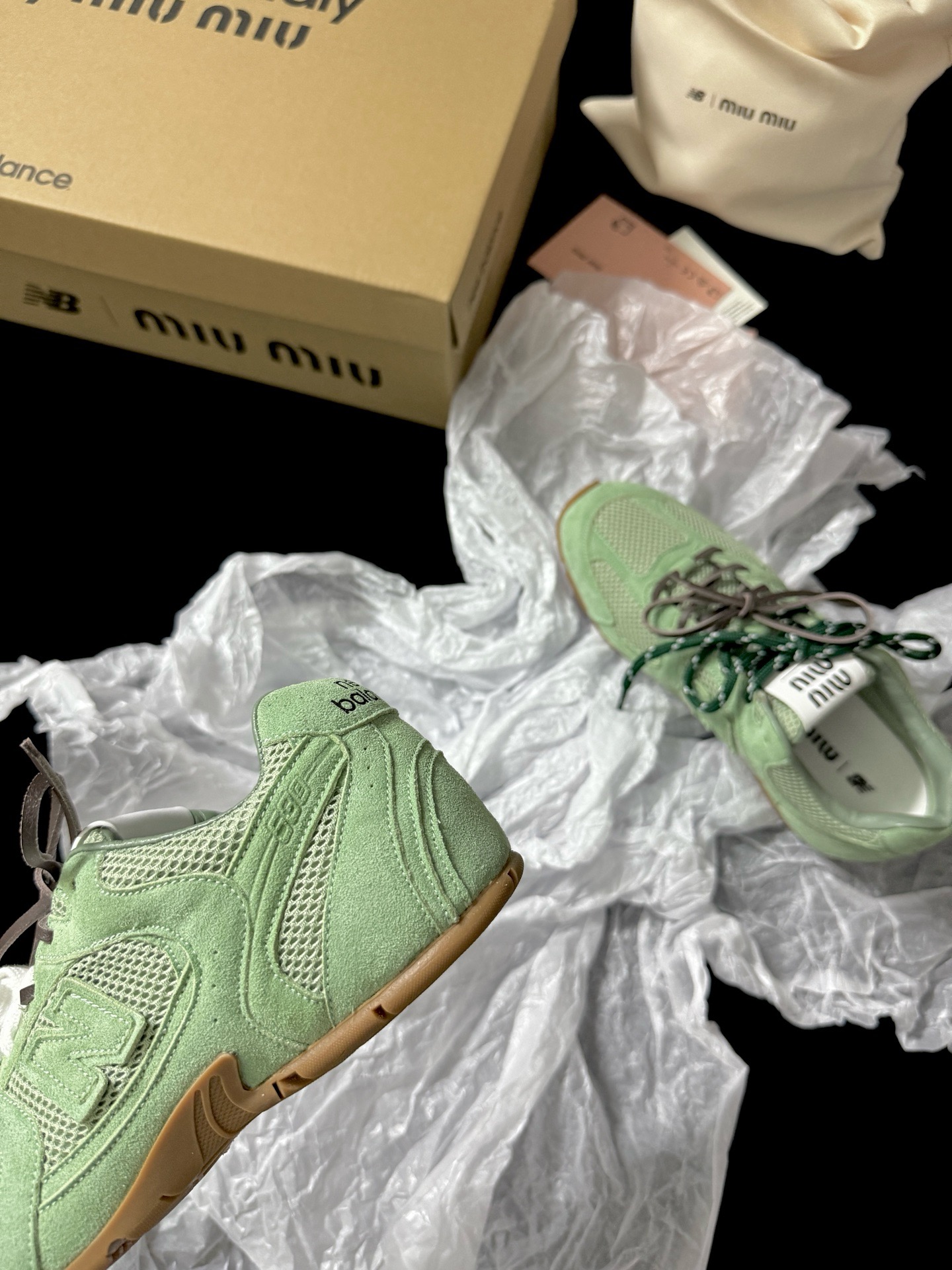 New Balance X Miu Miu 530 SL 매쉬 스니커즈 - 이미지 16