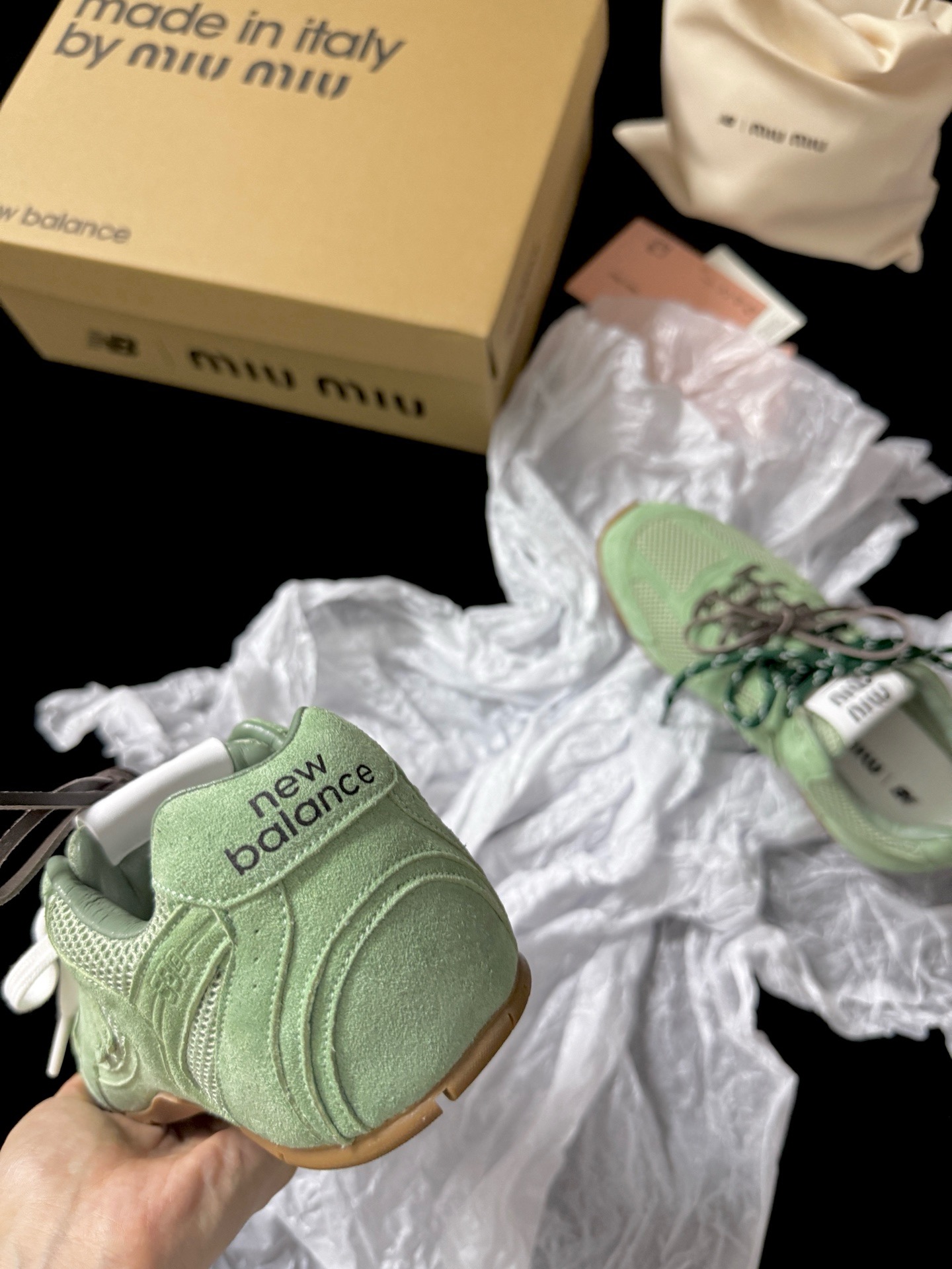 New Balance X Miu Miu 530 SL 매쉬 스니커즈 - 이미지 17