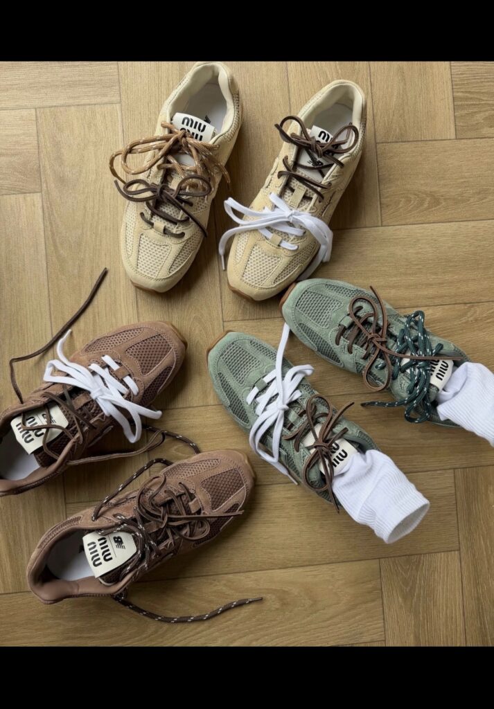 New Balance X Miu Miu 530 SL 매쉬 스니커즈