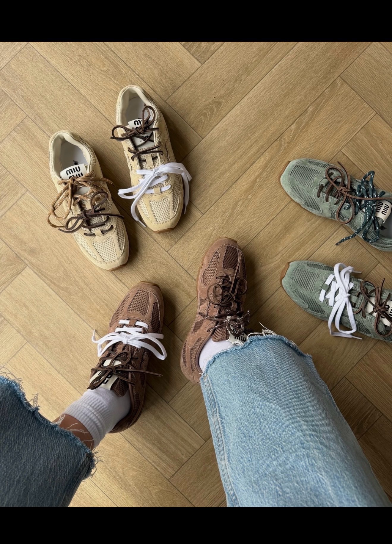 New Balance X Miu Miu 530 SL 매쉬 스니커즈 - 이미지 6