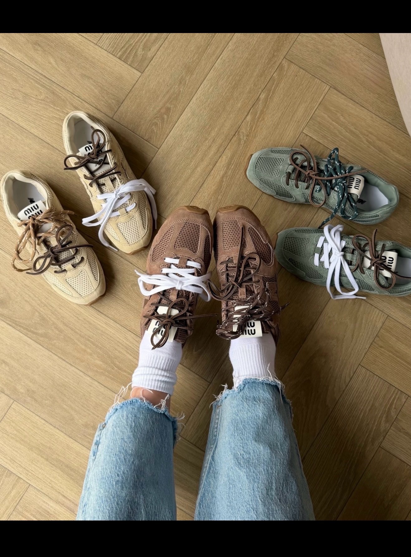 New Balance X Miu Miu 530 SL 매쉬 스니커즈 - 이미지 5