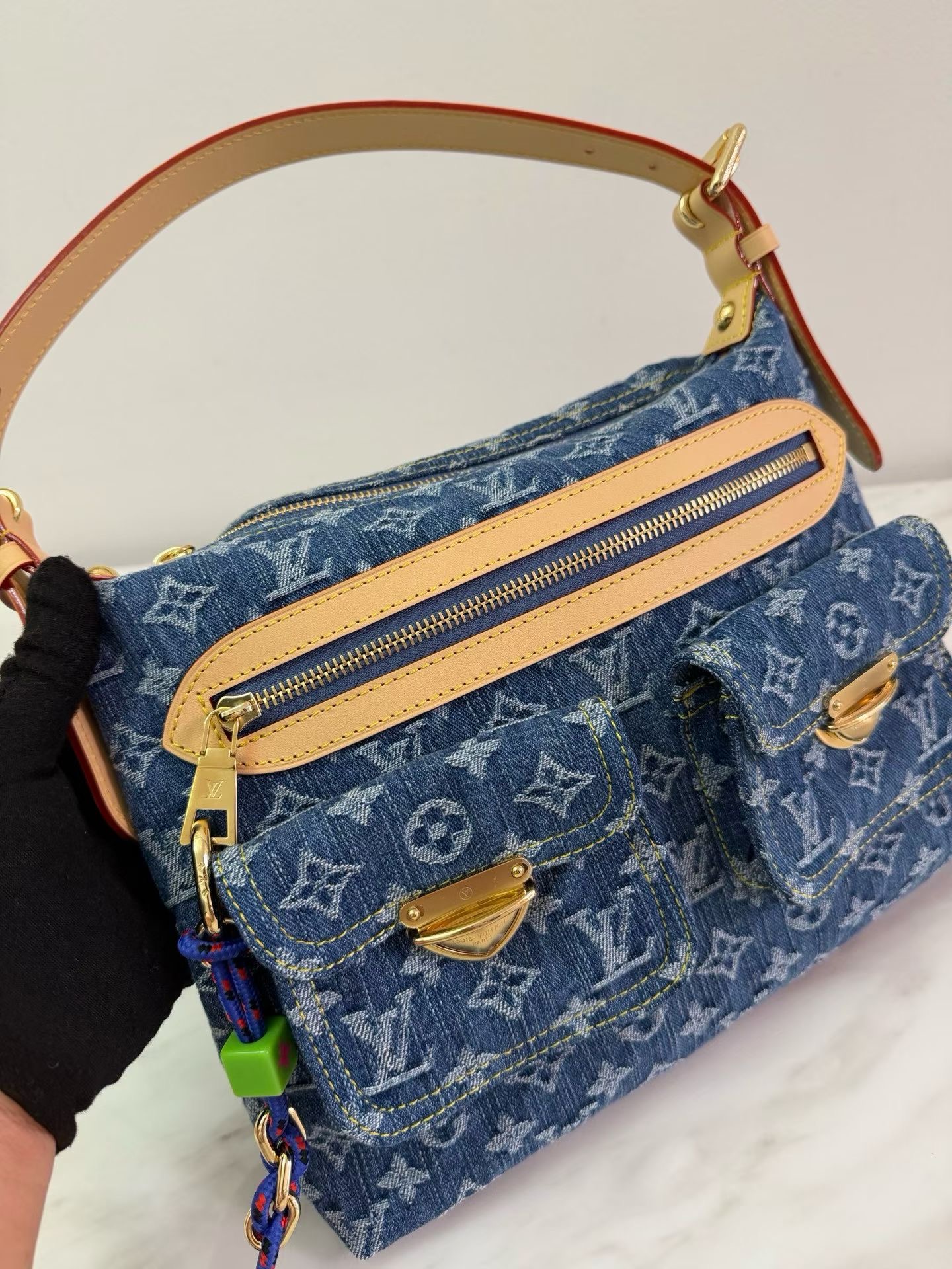 루이비통 NAUTICAL 블루데님 배기백 - 이미지 5