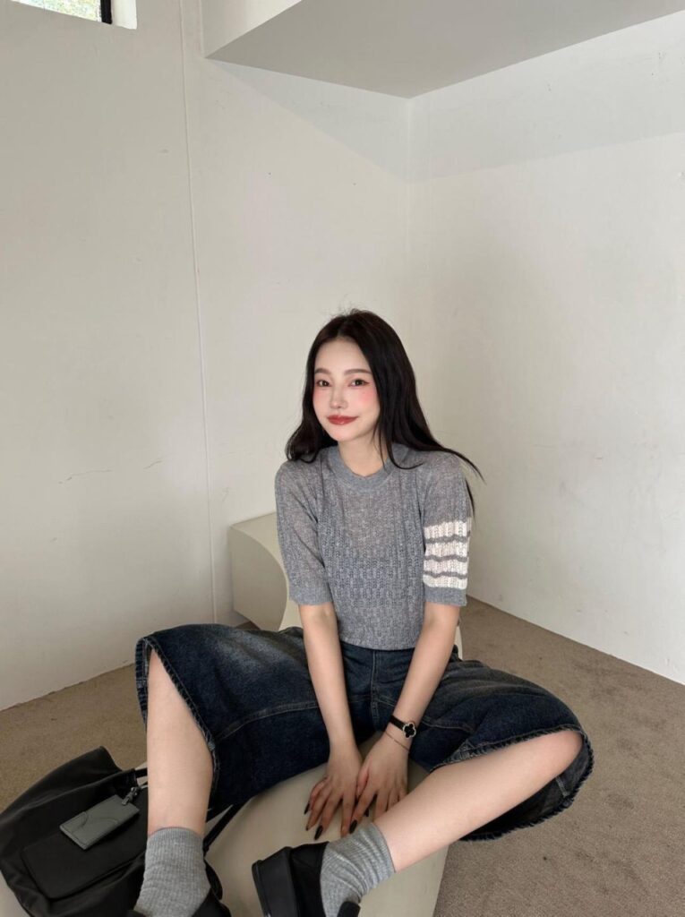 톰브라운 오픈위크 썸머 여성니트