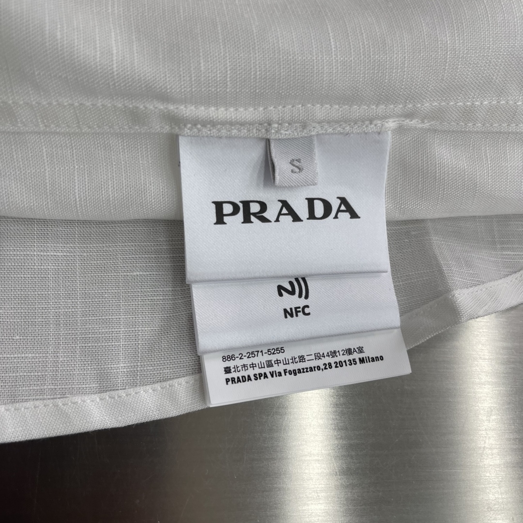 PRADA 린넨 비지니스 캐주얼 하프 셋업 - 이미지 11