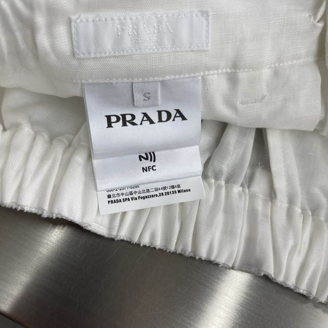 PRADA 린넨 비지니스 캐주얼 하프 셋업 - 이미지 23