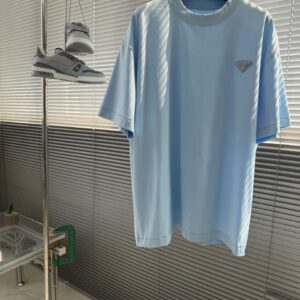 프라다 컬러 삼각로고 티셔츠