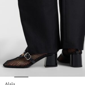 ALAÏA 26ss 메쉬펀칭 통굽 메리제인