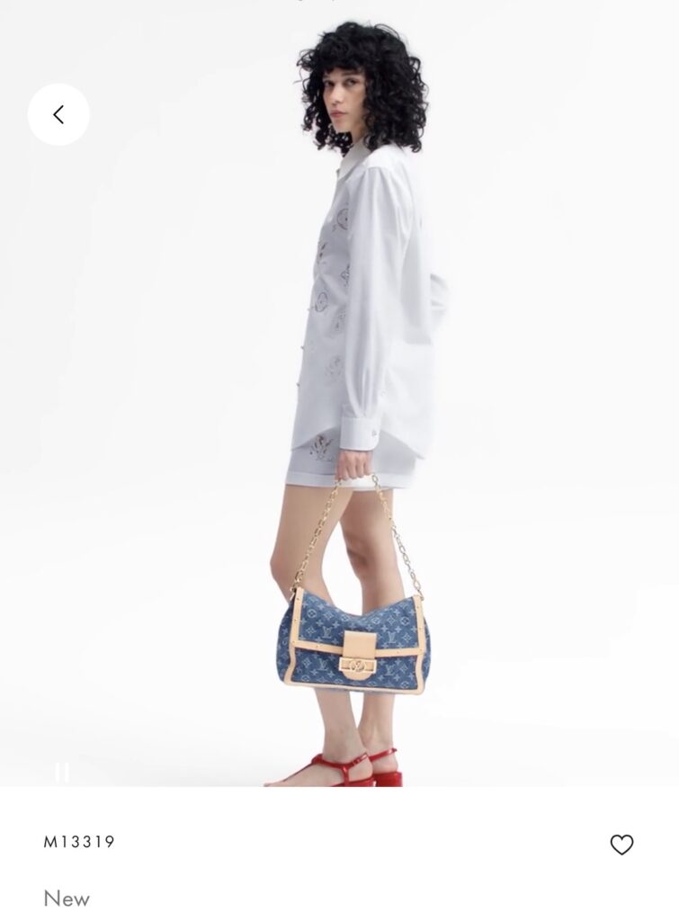 루이비통 도핀 소프트GM 데님블루