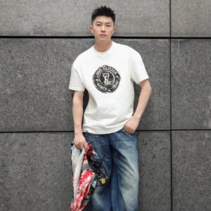 루이비통 도장 프린트 면티셔츠