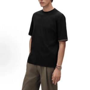 에르메스 더블 레이어 라운드 티셔츠