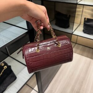 샤넬 26P크로커다일 카프스킨 체인 볼링백