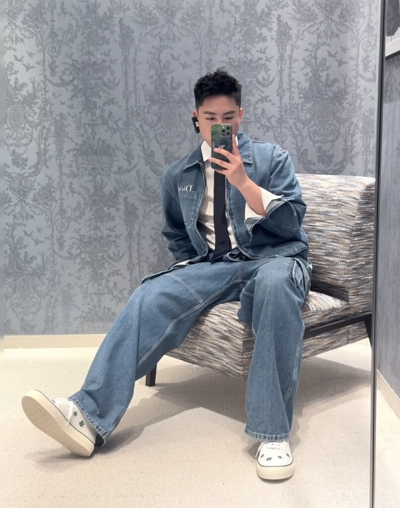디올 데님 집업 자켓