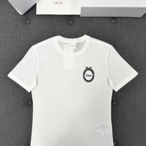 디올 화이트 코튼 티셔츠