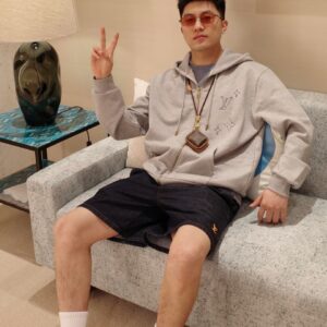 루이비통 FW 로고 후드 티셔츠