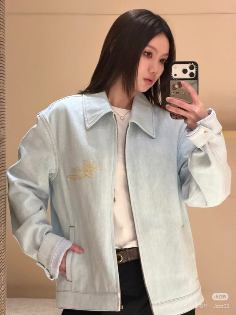루이비통 플로럴 자수 데님 자켓
