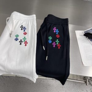 크롬하츠 컬러 크로스 하프팬츠